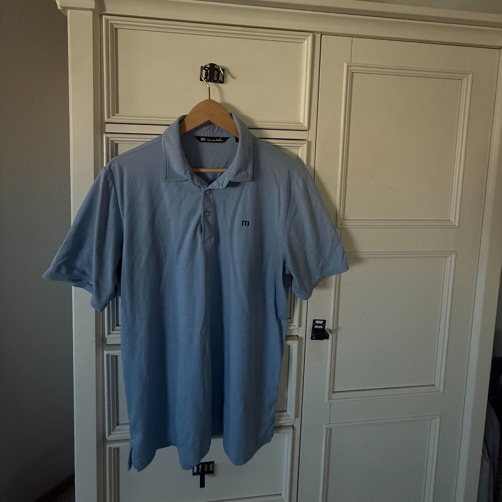 Travis Matthew Golf Shirt Men's L Light Blue
